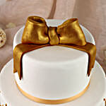 50th Anniversary Fondant 2 Tier Cake Vanilla 3kg Eggless