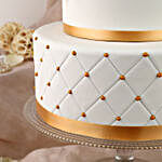 50th Anniversary Fondant 2 Tier Cake Vanilla 4kg
