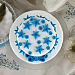 Blue Bow 2 Tier Truffle Cake- 1.5 Kg Eggless