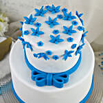 Blue Bow 2 Tier Truffle Cake- 1.5 Kg Eggless