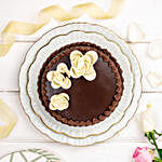 Flowery Chocolate Cream Cake Half Kg Eggless
