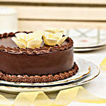 Flowery Chocolate Cream Cake Half Kg