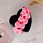 Roses On Heart Designer Cake- 2 Kg