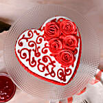 Rosy Heart Chocolate Cake Eggless 2 Kg