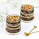 Yummy Choco Walnut Cake Jar Eggless Set of 2
