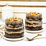 Yummy Choco Walnut Cake Jar Eggless Set of 2