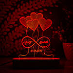 Personalised Infinity Night Lamp- Red