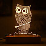 Personalised Owl Shaped Night Lamp