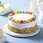 Rainbow Vanilla Cream Cake 1 Kg Eggless