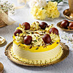 Vanilla Cake With Gulab Jamun Half kg Eggless
