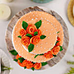 Peach Roses Truffle 2 Tier Cake 1.5 Kg