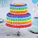 Two Tier Rainbow Chocolate Cake 2.5 Kg