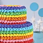Two Tier Rainbow Truffle Cake 2.5 Kg