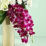 Orchids & Carnations Vase Arrangement