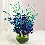 Beautiful Orchids Glass Vase Arrangement