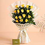 Vibrant Love Feelings Yellow Roses Bouquet