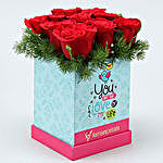 Red Roses Love Of My Life Blue Box