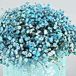 White Gypsophila Made With Love Blue Box