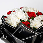 Red Roses & White Chrysanthemums Bouquet