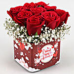 Roses In I Want You Forever Vase