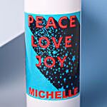 Peace Love Joy Personalised Bottle