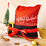 Personalised Merry Christmas Cushion Hand Delivery