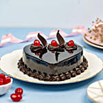 Chocolate Truffle Heart Cake 1 Kg