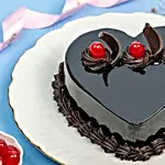 Chocolate Truffle Heart Cake Half Kg