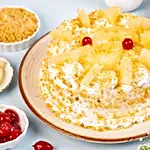 Pineapple With Butterscotch Cake Eggless Half Kg