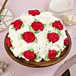 White & Red Roses Designer Chocolate Cake- 2 Kg