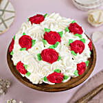 White & Red Roses Designer Chocolate Cake- 2 Kg