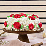 White & Red Roses Designer Chocolate Cake- 2 Kg