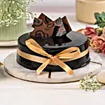 Decorated Chocolate Truffle Cake Half Kg Eggless