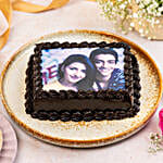 Decorated Chocolate Photo Cake 1kg Eggless