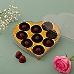 Caramel Chocolate Pralines Heart-Shaped Box