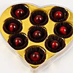 Caramel Chocolate Pralines Heart-Shaped Box