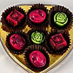 Tasty Truffles & Praline Heart-Shaped Box- 7 Pcs