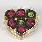 Tasty Truffles & Praline Heart-Shaped Box- 7 Pcs
