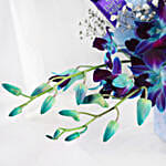 Blue Love Orchid in a Vase