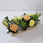 Exquisite Mixed Flowers Wooden Tray
