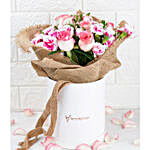 Magical Bliss Roses & Carnations Box Arrangement