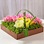 Exotic Mixed Flowers Tray Arrangement