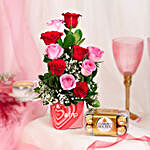Delightful Love Rose & Chocolate Combo