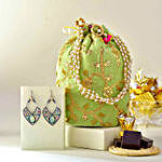 Valentine's Jewellery & Chocolates Gift Potli