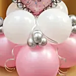 Love You Blushing Balloon Arrangement