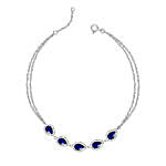 Giva 925 Silver Royal Blue Drop Bracelet