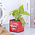 Money Plant In Lucky To Have You Glass Pot