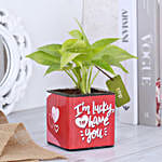 Money Plant In Lucky To Have You Glass Pot