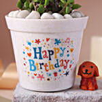 Birthday Joy Jade Plant Set