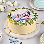 Personalised Butterfly Tiara Photo Cake